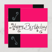 Invitation Joyeux anniversaire (Devant / Derrière)