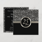 Invitation Joyeux Anniversaire 25 Ans (Devant / Derrière)