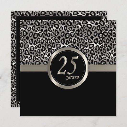 Invitation Joyeux Anniversaire 25 Ans (Devant / Derrière)
