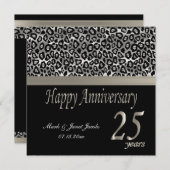 Invitation Joyeux Anniversaire 25 Ans (Devant / Derrière)