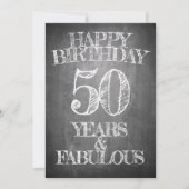 Invitation Joyeux anniversaire - 50 ans et fabuleux (Devant)