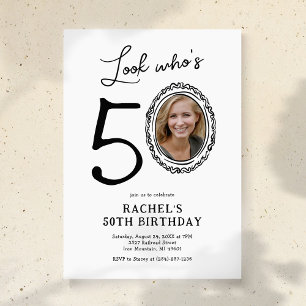Invitation Joyeux Anniversaire 50 Photo Adulte