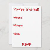 Invitation Joyeux anniversaire 5 ans Inite (Dos)