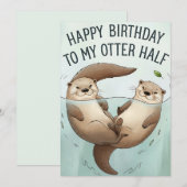 Invitation Joyeux Anniversaire À Ma Femme De Mariage À Moitié (Devant / Derrière)