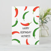 Invitation Joyeux anniversaire à ma Hot Lover Chili Card (Debout devant)