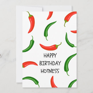 Invitation Joyeux anniversaire à ma Hot Lover Chili Card