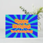 Invitation Joyeux anniversaire à un type Super (Debout devant)