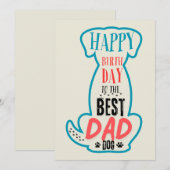 Invitation Joyeux Anniversaire Au Meilleur Papa Chien (Devant / Derrière)