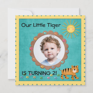 Invitation Joyeux Anniversaire au Petit Tigre Mignon