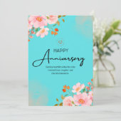 Invitation Joyeux Anniversaire avec des vœux sincères (Debout devant)