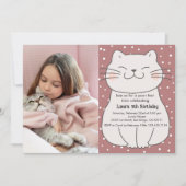 Invitation Joyeux Anniversaire avec une Photo de Chaton Migno (Devant)