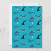 Invitation Joyeux anniversaire baleine (Dos)