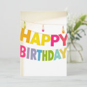 Invitation Joyeux anniversaire Bannière Anniversaire (Debout devant)