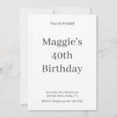 Invitation Joyeux anniversaire Bannière Anniversaire (Dos)