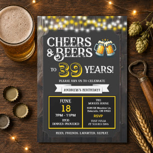 Invitation Joyeux anniversaire BBQ dans le jardin Cheers and