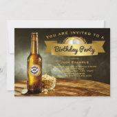 Invitation Joyeux Anniversaire Bière Tout Âge (Devant)
