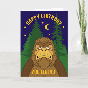 Invitation Joyeux anniversaire Bigfoot Vous Légende Drôle