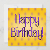 Invitation Joyeux Anniversaire Bleu Polka Point Texte Bkgrd J (Devant)