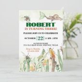 Invitation Joyeux Anniversaire Bugs et Escargot Mignons (Debout devant)