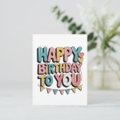 Invitation Joyeux Anniversaire Bulles (Debout devant)