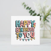 Invitation Joyeux Anniversaire Bulles (Debout devant)