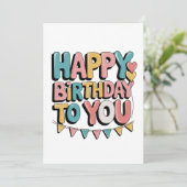 Invitation Joyeux Anniversaire Bulles (Debout devant)
