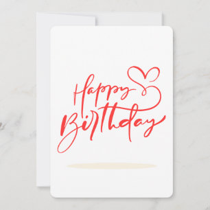 Invitation Joyeux Anniversaire Calligraphie avec Motif de Coe