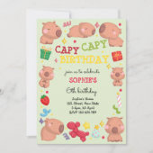 Invitation Joyeux anniversaire capy capy capybara (Devant)