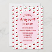 Invitation Joyeux Anniversaire Cerise Douce (Devant)
