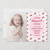 Invitation Joyeux Anniversaire Cerise Douce (Devant)