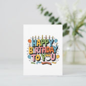 Invitation Joyeux Anniversaire Chat Mignon (Debout devant)