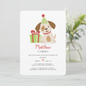 Invitation Joyeux Anniversaire Chiot Mignon (Debout devant)