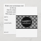 Invitation Joyeux Anniversaire (cinderStripe) (Devant / Derrière)