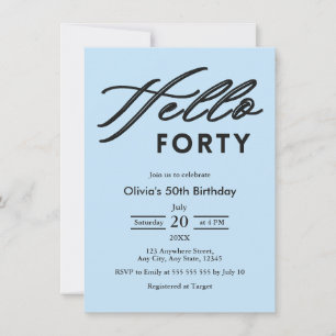 Invitation Joyeux Anniversaire Cinquante Moderne 50e Annivers