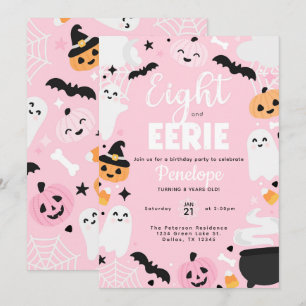 Invitation Joyeux Anniversaire Citrouille Fantôme Halloween 8