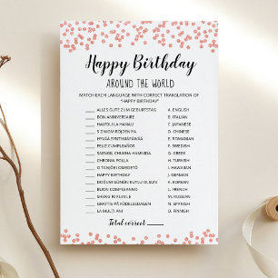 Invitation Joyeux Anniversaire dans le monde Birthday Game Ca