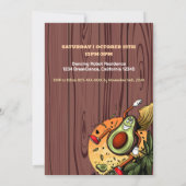 Invitation Joyeux anniversaire d'Avocado - Avocat souriant mi (Dos)