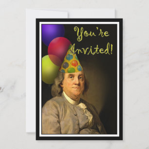Invitation Joyeux Anniversaire De Ben Franklin