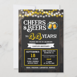 Invitation Joyeux Anniversaire de Brasserie : Tchin-Tchin et 