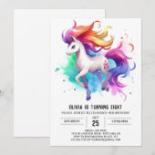 Invitation Joyeux anniversaire de cheval à imprimer (Devant / Derrière)