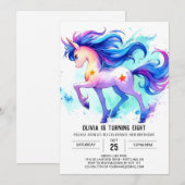 Invitation Joyeux anniversaire de cheval à imprimer (Devant / Derrière)