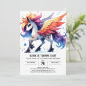Invitation Joyeux anniversaire de Cheval Editable (Debout devant)