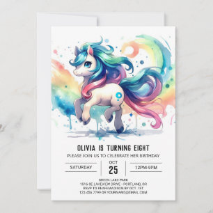 Invitation Joyeux anniversaire de Cheval numérique