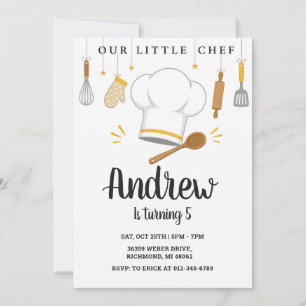 Invitation Joyeux Anniversaire de Cuisine Personnalisé