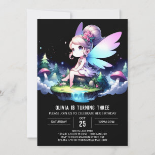 Invitation Joyeux anniversaire de fée majestueuse