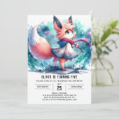 Invitation Joyeux anniversaire de Fox (Debout devant)