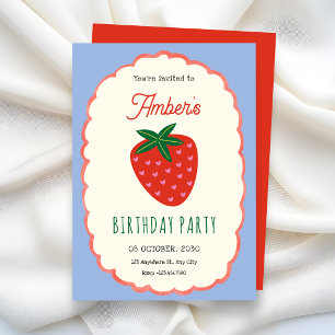 Invitation Joyeux anniversaire de fruit mignon