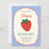 Invitation Joyeux anniversaire de fruit mignon (Devant)
