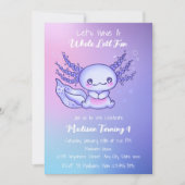Invitation Joyeux anniversaire de l'Axolotl violet (Devant)