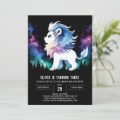 Invitation Joyeux anniversaire de lion adorable (Debout devant)